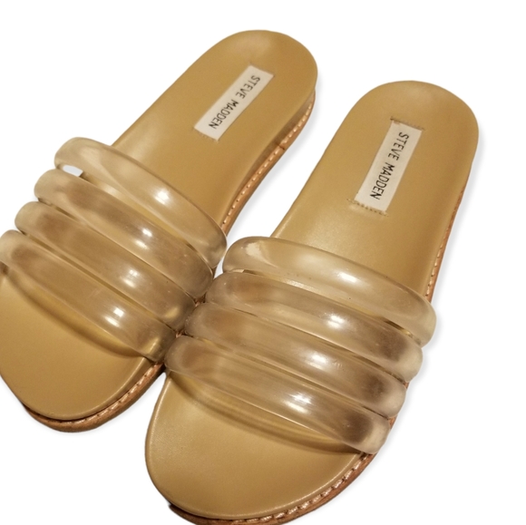 Steve Madden soft acrylic slides, slip on sandals, casual style sz 5.5 - Picture 3 of 9